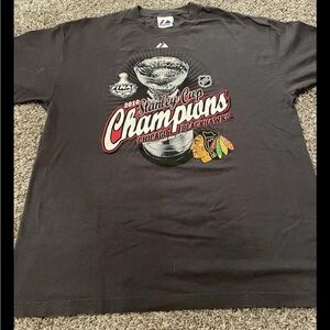 Majestic Black Chicago Blackhawks Champions Tee